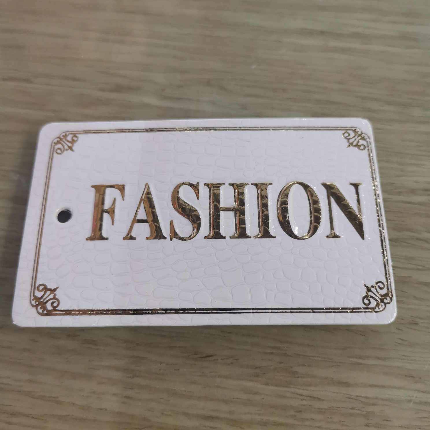 Thick paper letter tags for clothing and accessories