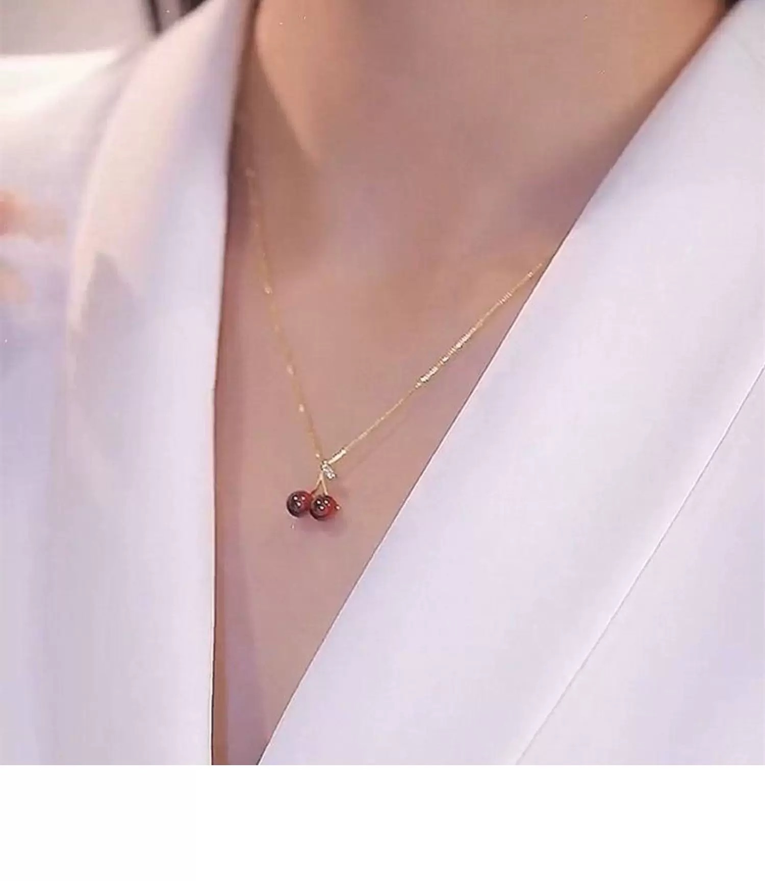 樱桃🍒精品锁骨项链锁骨链锁骨链饰品女短款时尚项链女短款民族风详情图6