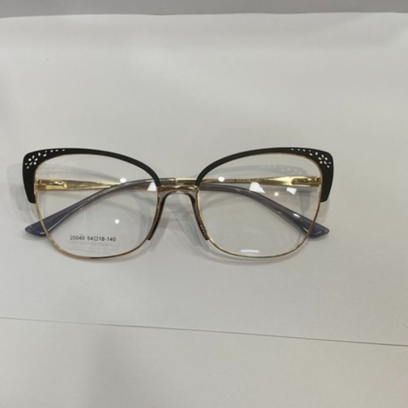眼镜女款 浪花金属黑色多色可选Female glasses spray metal black multicolor