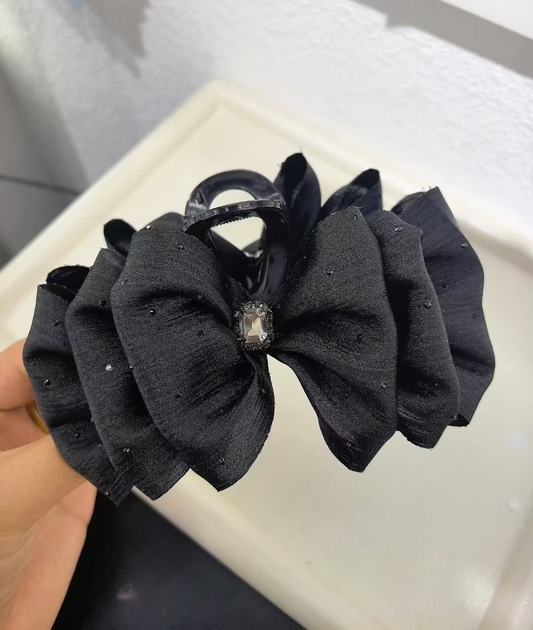 Langli Jewelry's popular Korean-style trendy fabric large intestine ring 13 cm grabber