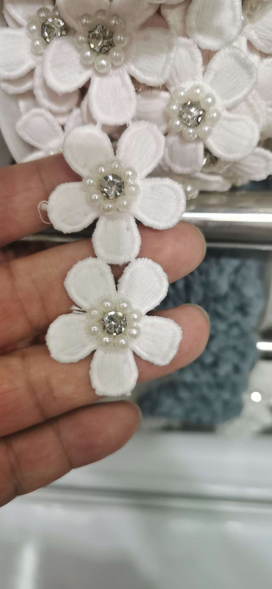 Double-layer pleated polyester transparent chiffon lace webbing