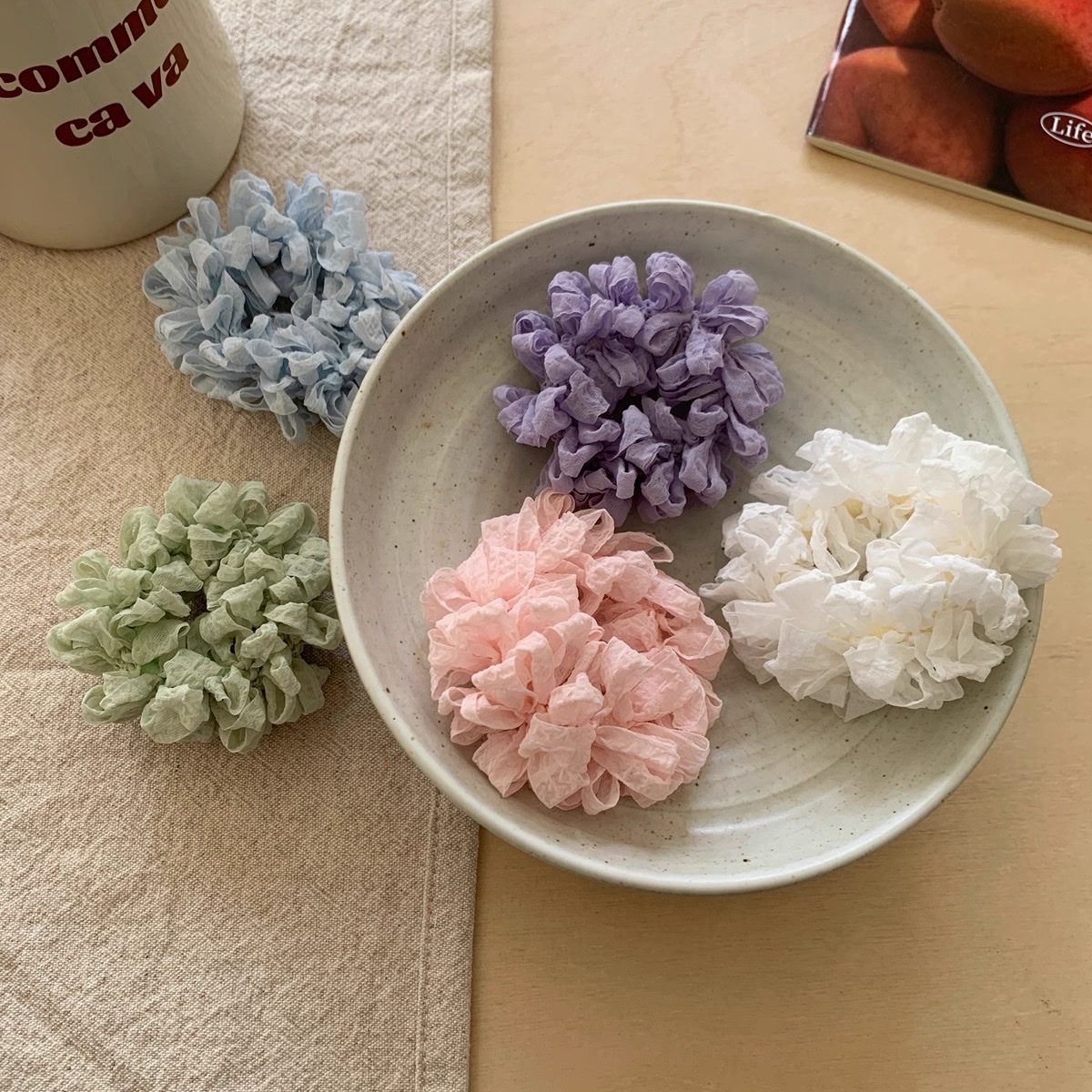 Super fairy mesh lace bubble towel, hair tie, sweet girl's hair tie, hair band, hair tie, double ponytail hair tie, hair accessory