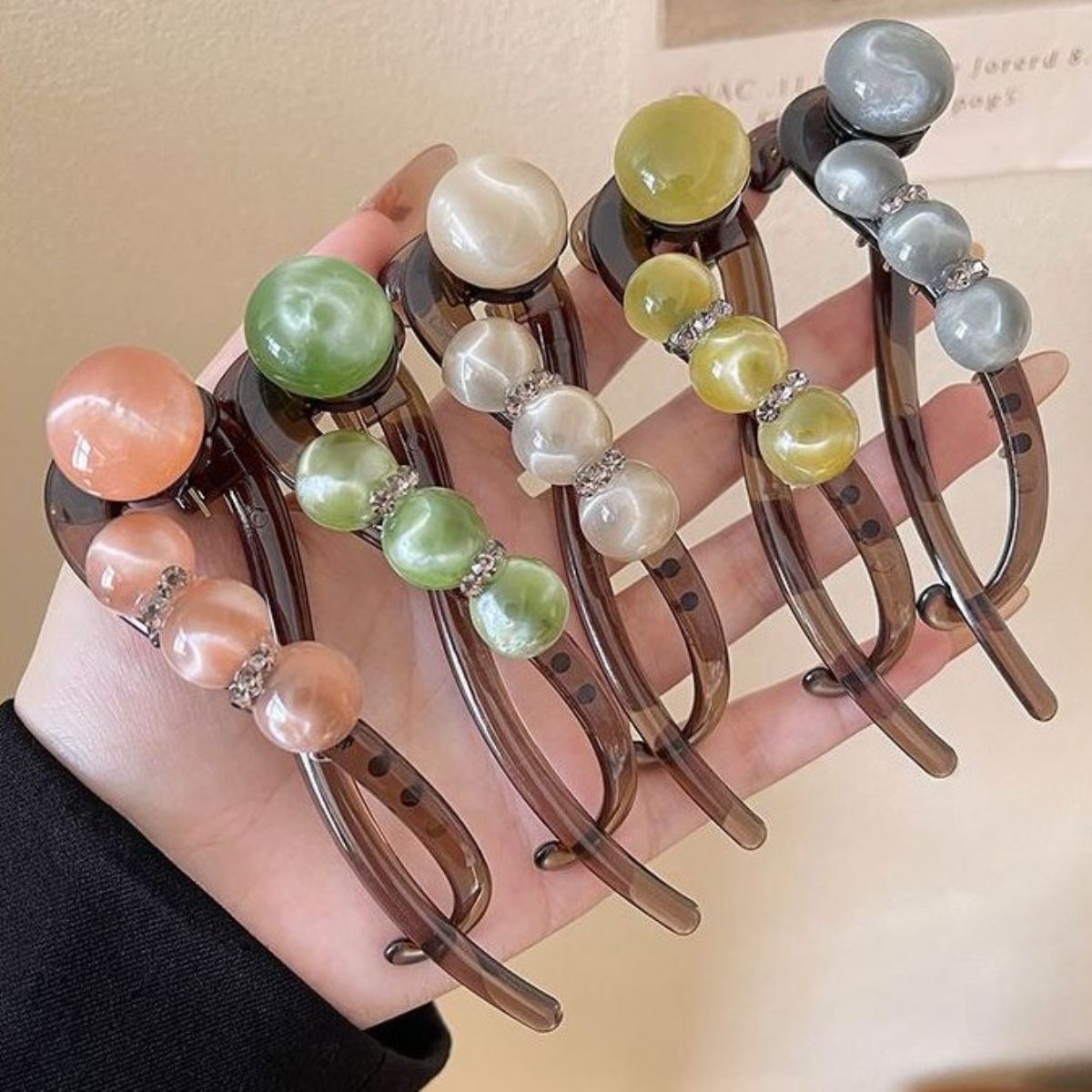 Simple and comfortable hairpin, twist hairpin for women, 2025 new style updo hairpin, high-end water diamond bead bead straight hairpin detail image 8