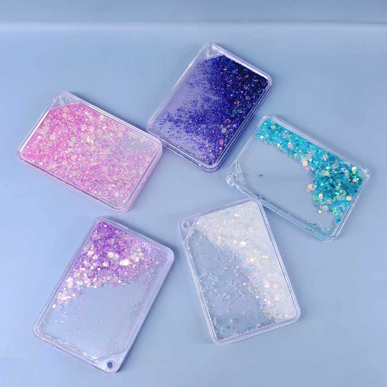 Customized acrylic finished products of flowing sand mahjong, hanging ornaments, standing signs, and surrounding flowing sand ornaments Application Scenario