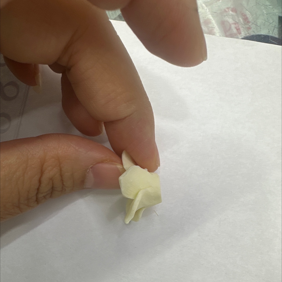 晶鑫陶饰纯手工制作亚光单色五叶斜纹可DIY陶瓷花10023产品图