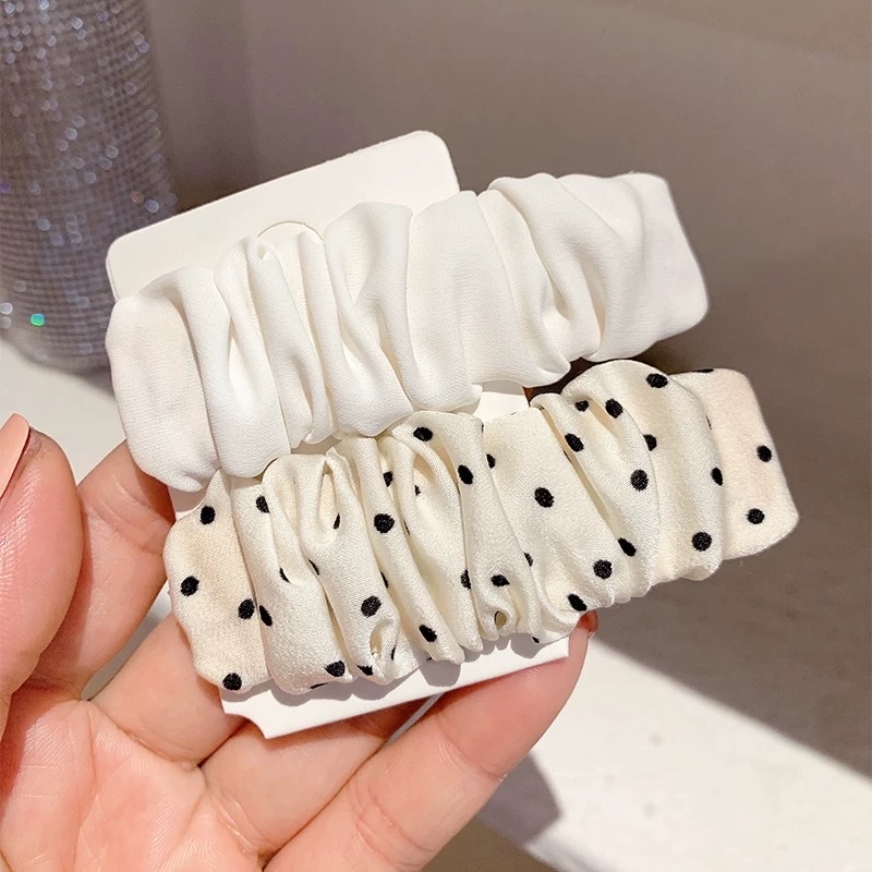Korean polka dot pleated bb clip, side hair clip, female Internet celebrity fabric hair clip, back of the head headpiece, broken bangs detail image 2