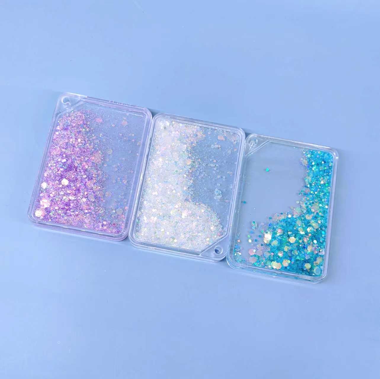 Customized acrylic finished products of flowing sand mahjong, hanging ornaments, standing signs, and surrounding flowing sand ornaments detail image 3