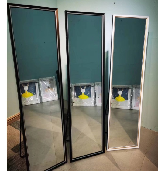 简约落地穿衣镜女生全身镜大号时尚镜子电视柜组合家用实用