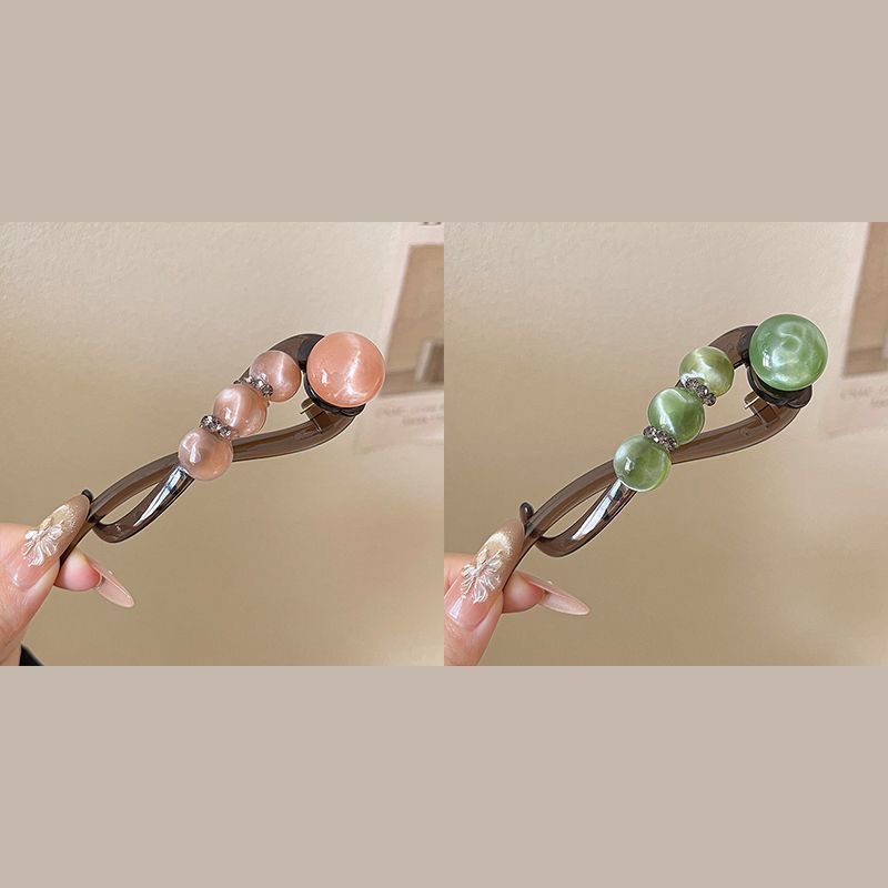 Simple and comfortable hairpin, twist hairpin for women, 2025 new style updo hairpin, high-end water diamond bead bead straight hairpin detail image 17