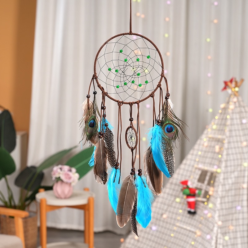 Feather dreamcatcher wind chime pendant, home decoration pendant, gift for girls, Dreamcatcher