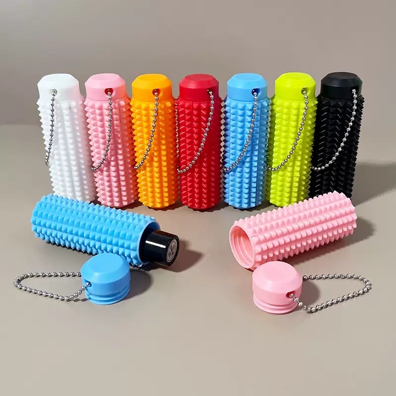 跨境新Spiky Grippie Stim Keychain便携式指尖减压按摩钥匙链扣