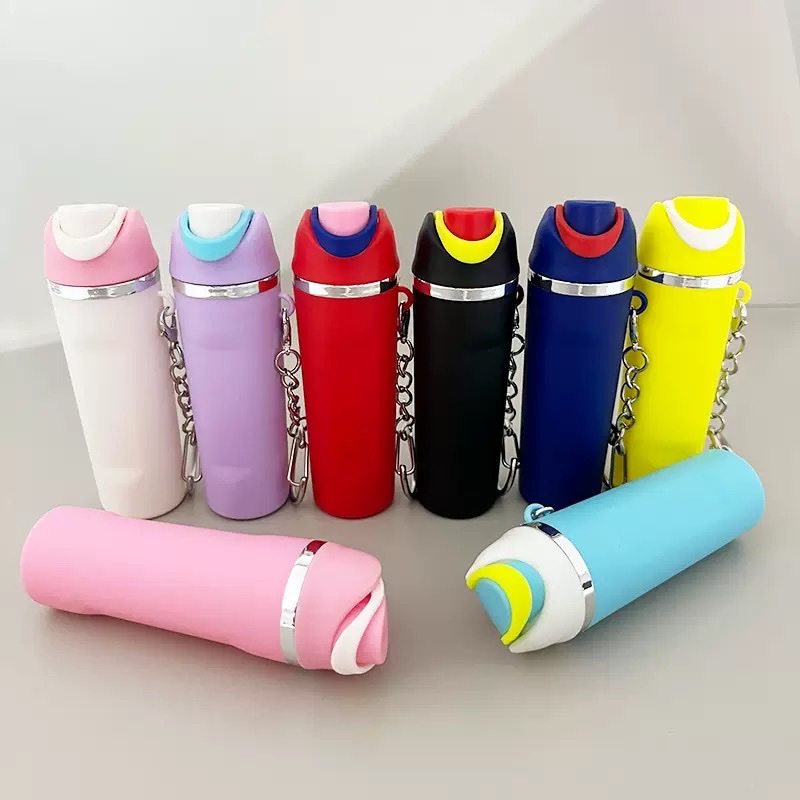 跨境亚马逊爆款 新款owala同款水果杯钥匙扣背包挂件可放唇膏饰品