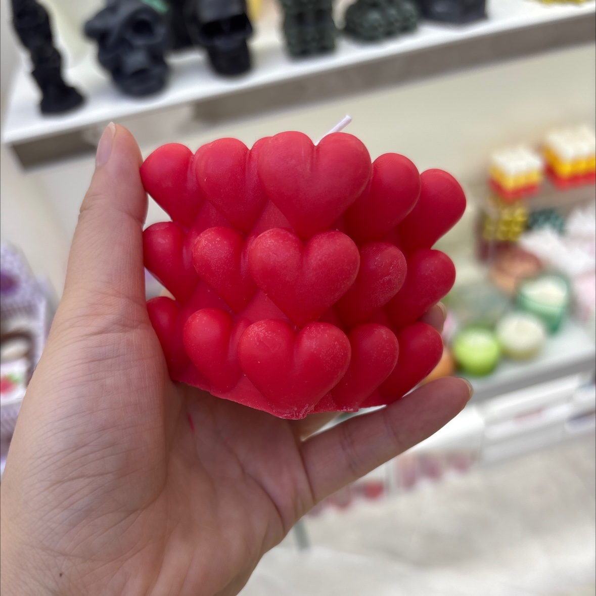 Heart-shaped Rubik's Cube scented candles, birthday party jelly candles, scented candles, decorative candles, home romantic atmosphere, party candles, party candles detail image 4