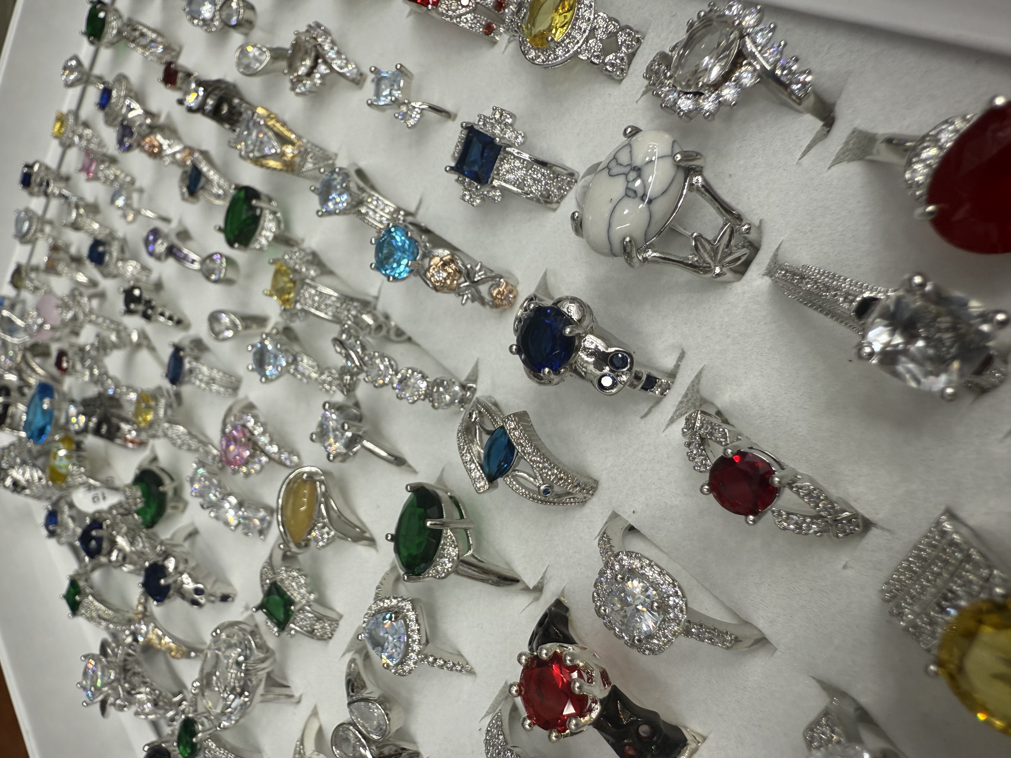 铜锆石戒指欧美风时尚简约女款饰品赠品礼物戒指细节图