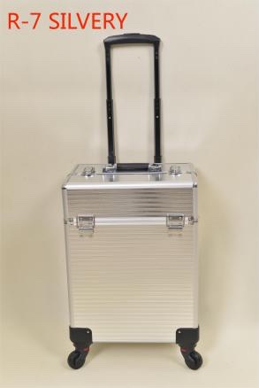 拉杆外出便携式铝合金框架化妆收纳礼品箱工具箱产品图