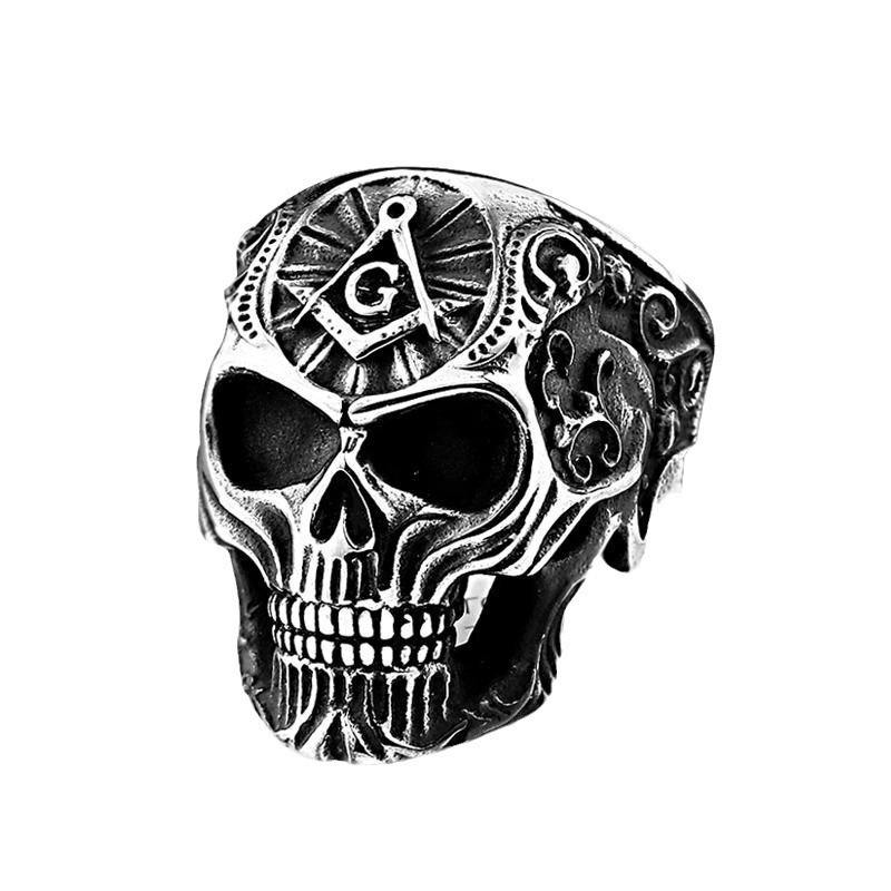 2025 Best-selling fashionable skull ring, stainless steel men's ring, unique and powerful casting ring, men's fashionable jewelry detail image 4