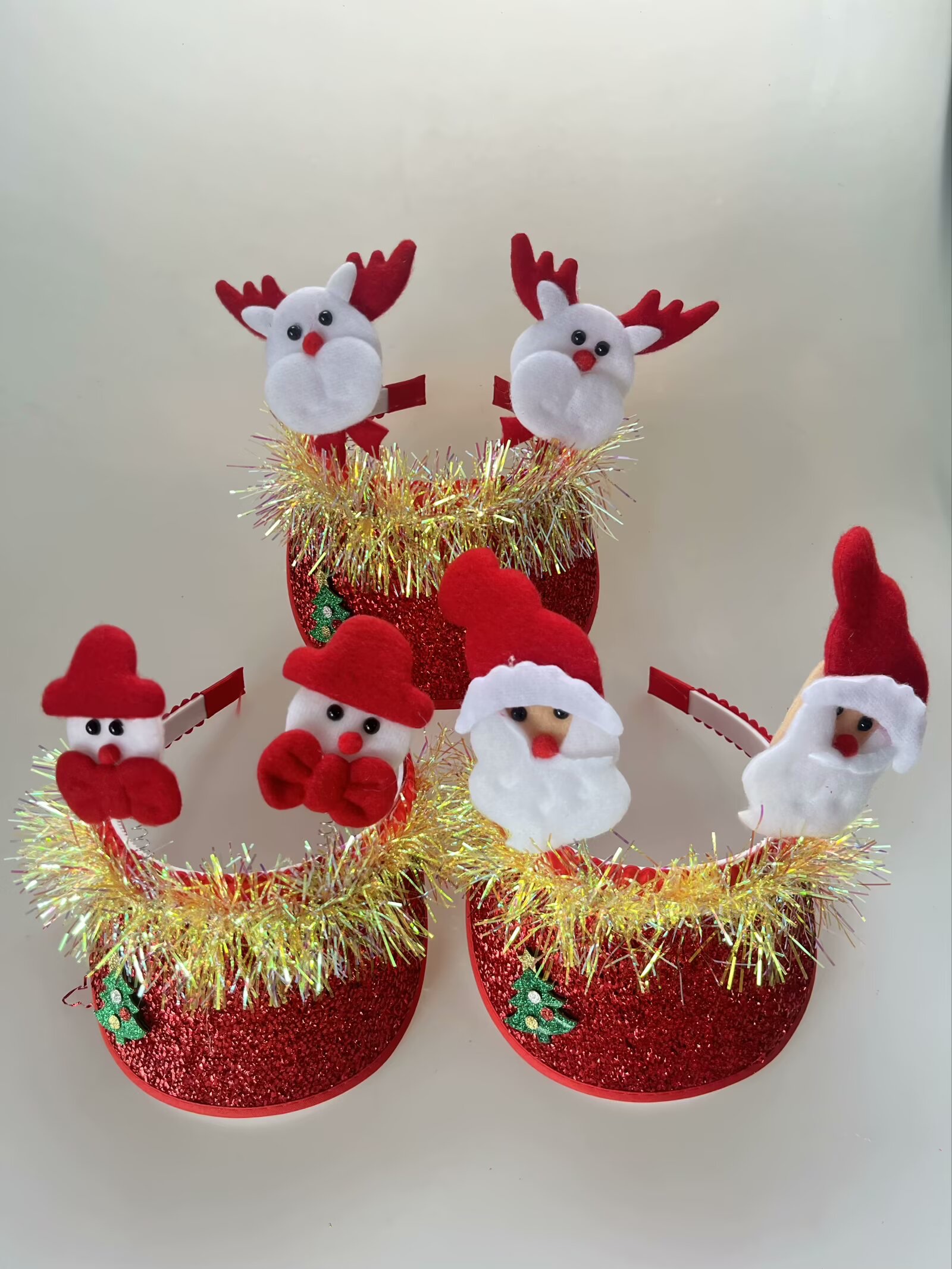 圣诞装饰帽子 红色圣诞帽  儿童卡通帽 圣诞装饰品