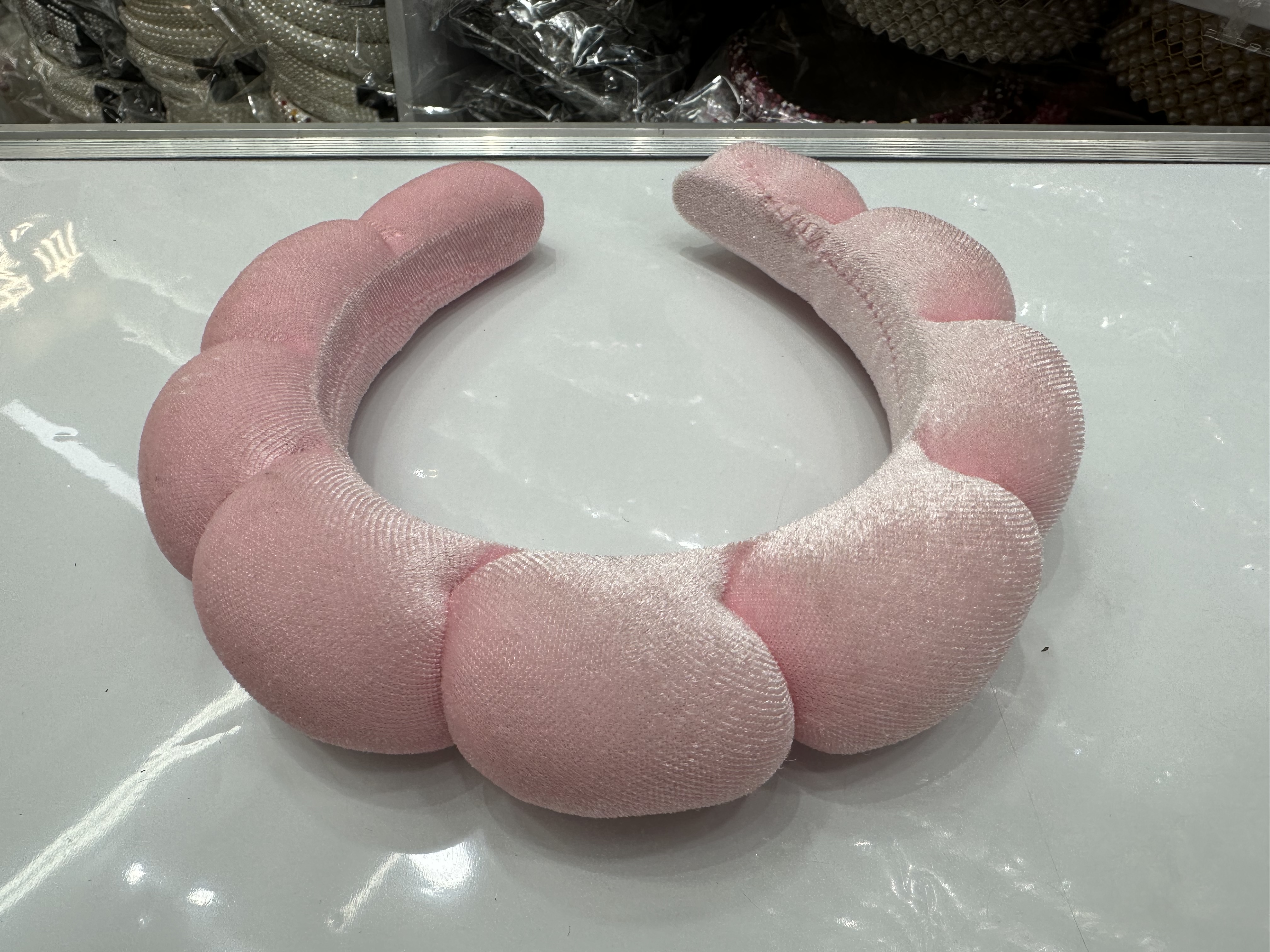 海绵头扣发箍珍珠头箍头饰发箍女士拼接韩版头箍