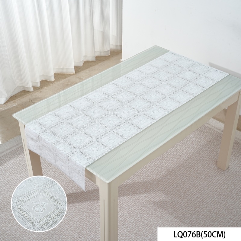 白色透明蕾丝花纹桌布 PVC桌布热销爆款新款白色透明蕾丝爆款简洁大气桌布详情图7