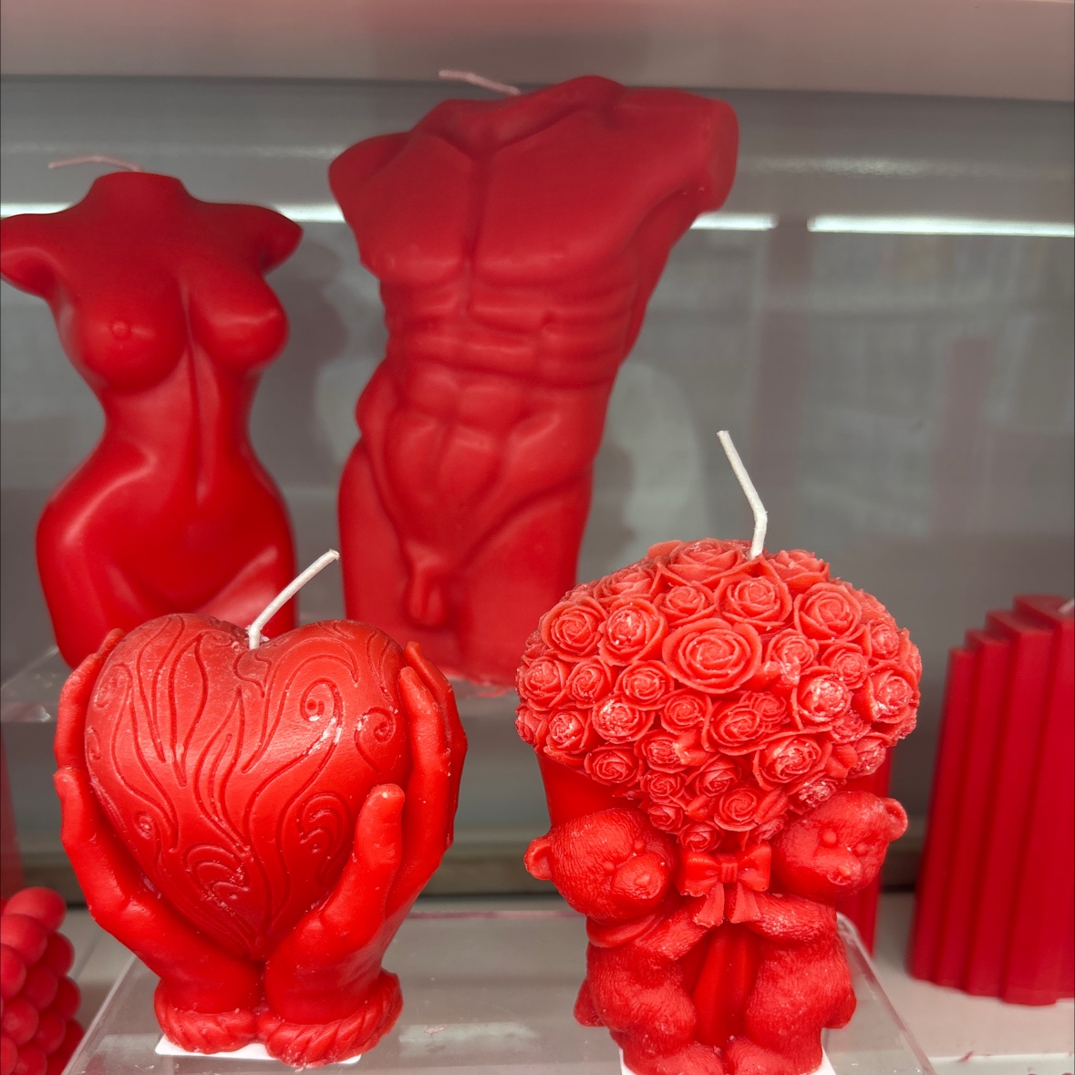 Rose Bear Bouquet Scented Candles Birthday Party Jelly Colorful Candles Decorative Fragrance Light Up home festival celebration Party candles