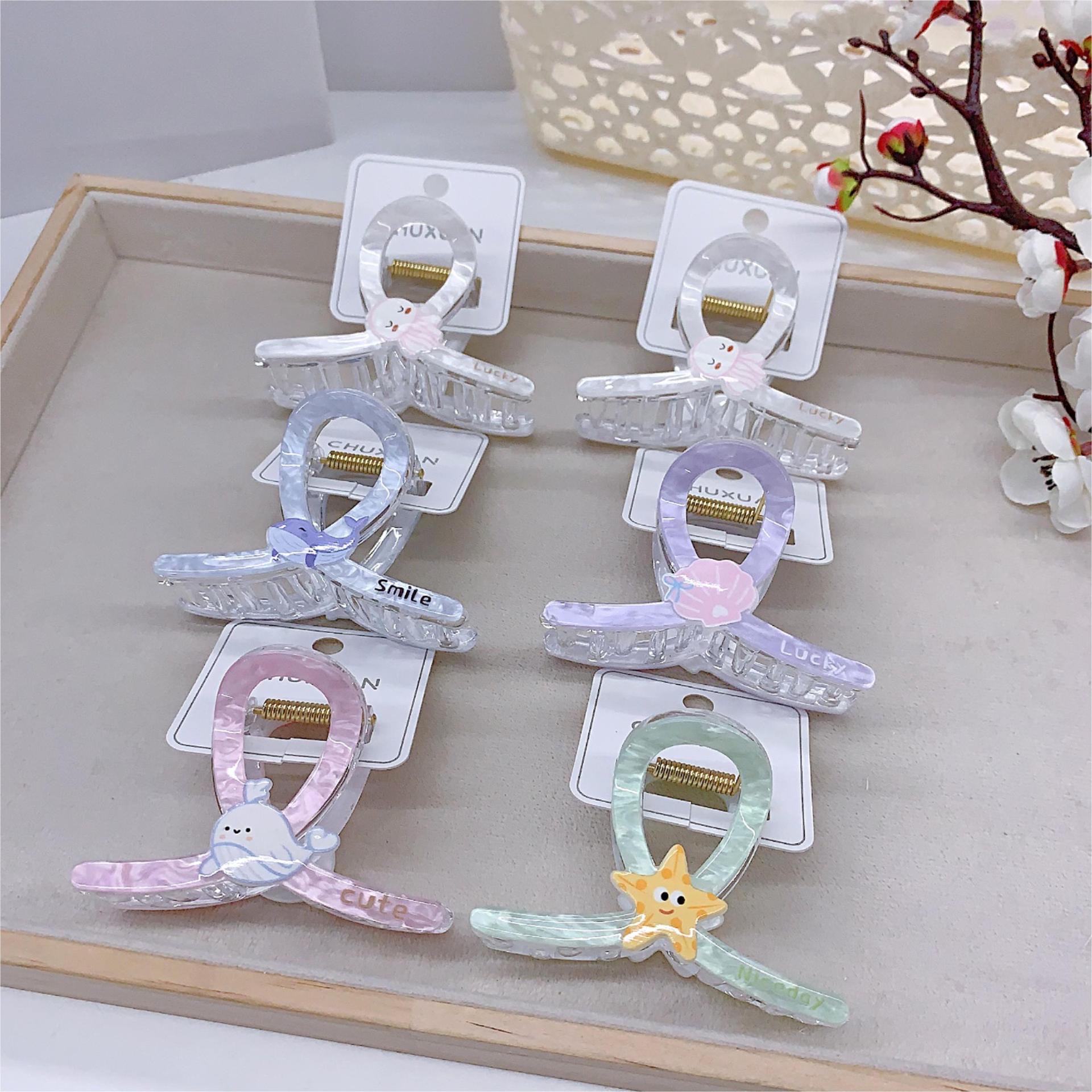 海洋系列高级感亚克力发饰抓夹