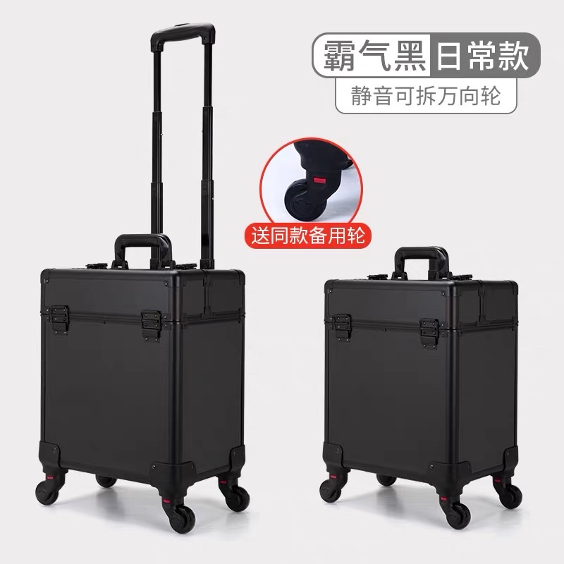 专业化妆箱拉杆跟妆师手提便携大容量上门美甲纹绣美发美容详情图4