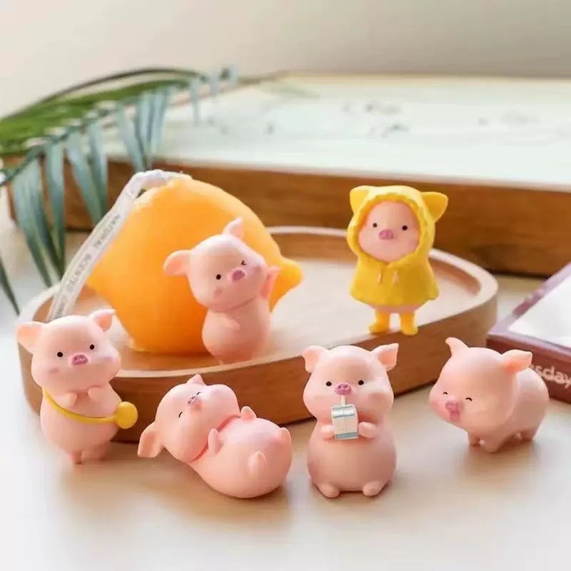 可爱立体小猪手工diy饰品桌面摆件多肉装饰摆件工艺品玩具儿童玩具
