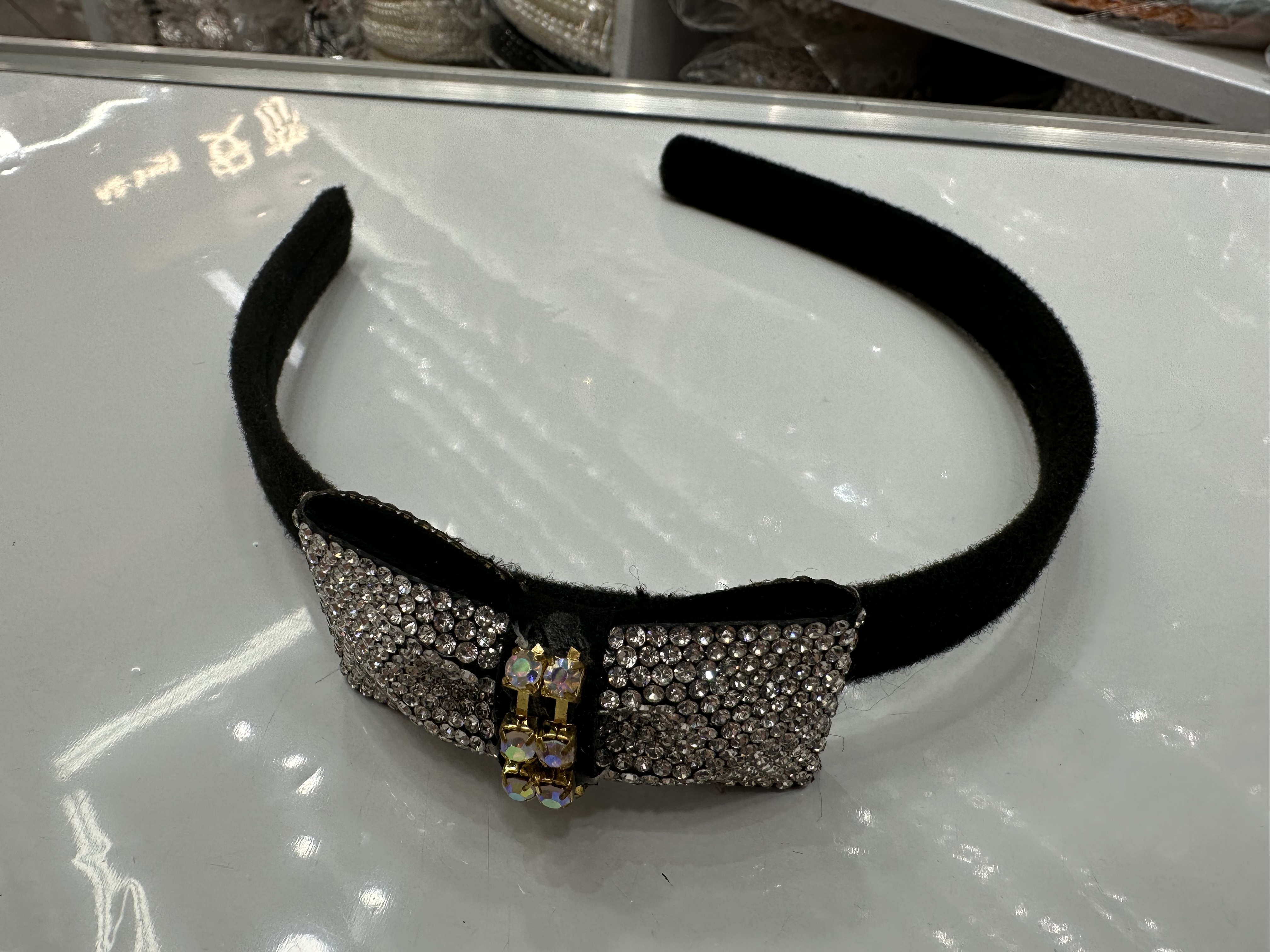 蝴蝶结发箍珍珠头箍头饰发箍女士拼接韩版头箍