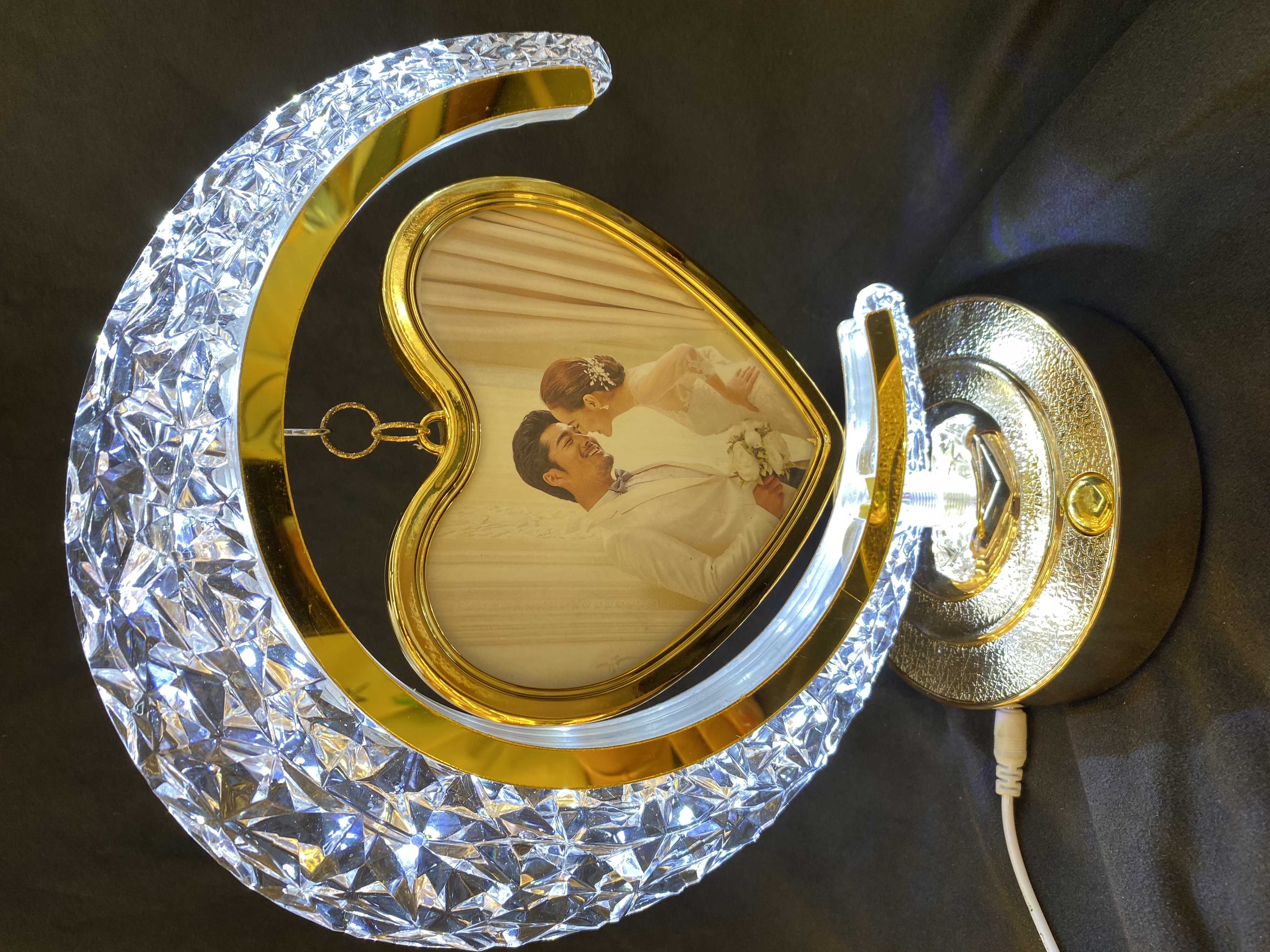 2025年新款LED相框月亮加灯相框塑料玻璃相框相框