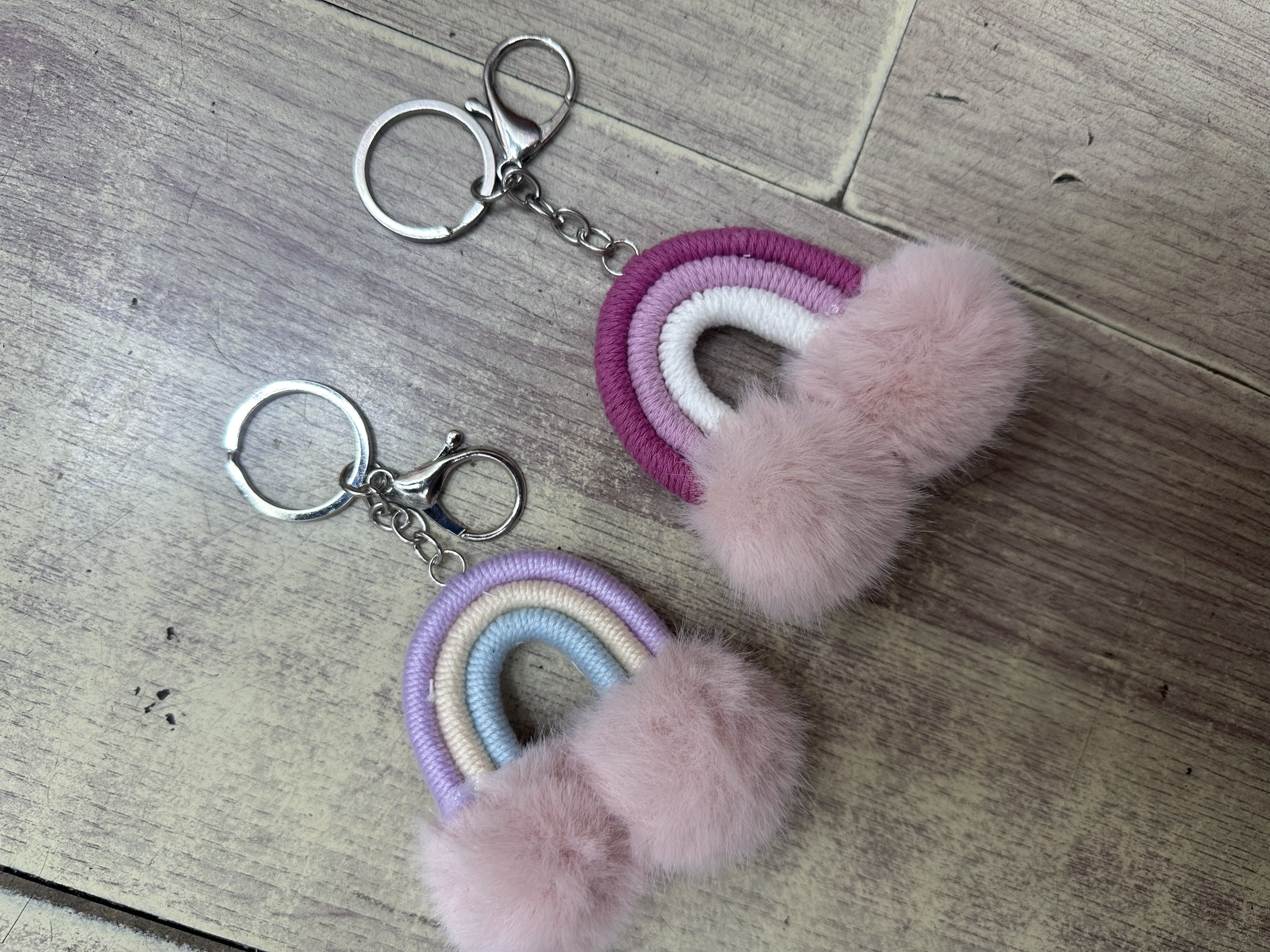 Sanrio Rex Rabbit Hairball Keychain accessory, transparent cherry bead jewelry, cute cartoon pendant gift, Rex Rabbit Hairball keychain details Picture