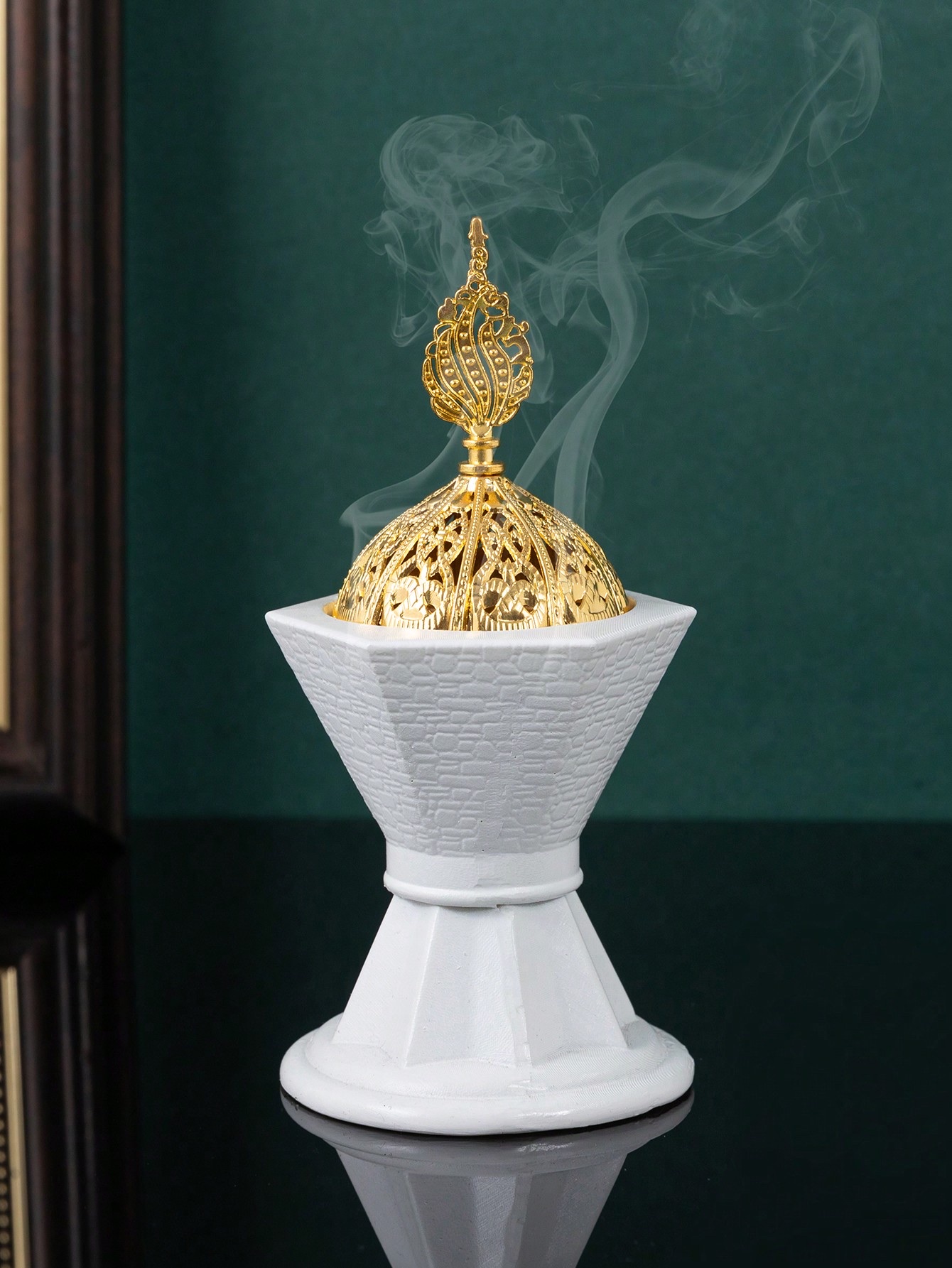 树脂工艺品香薰炉简约现代 ，阿拉伯的熏香炉，装饰熏香炉，家居装饰，房间装饰，派对和节日装饰装饰烛台摆件详情图4