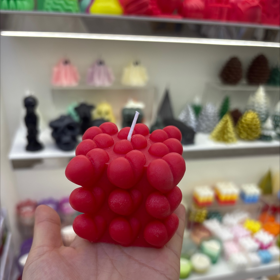 Heart-shaped Rubik's Cube scented candles, birthday party jelly candles, scented candles, decorative candles, home romantic atmosphere, party candles, party candles