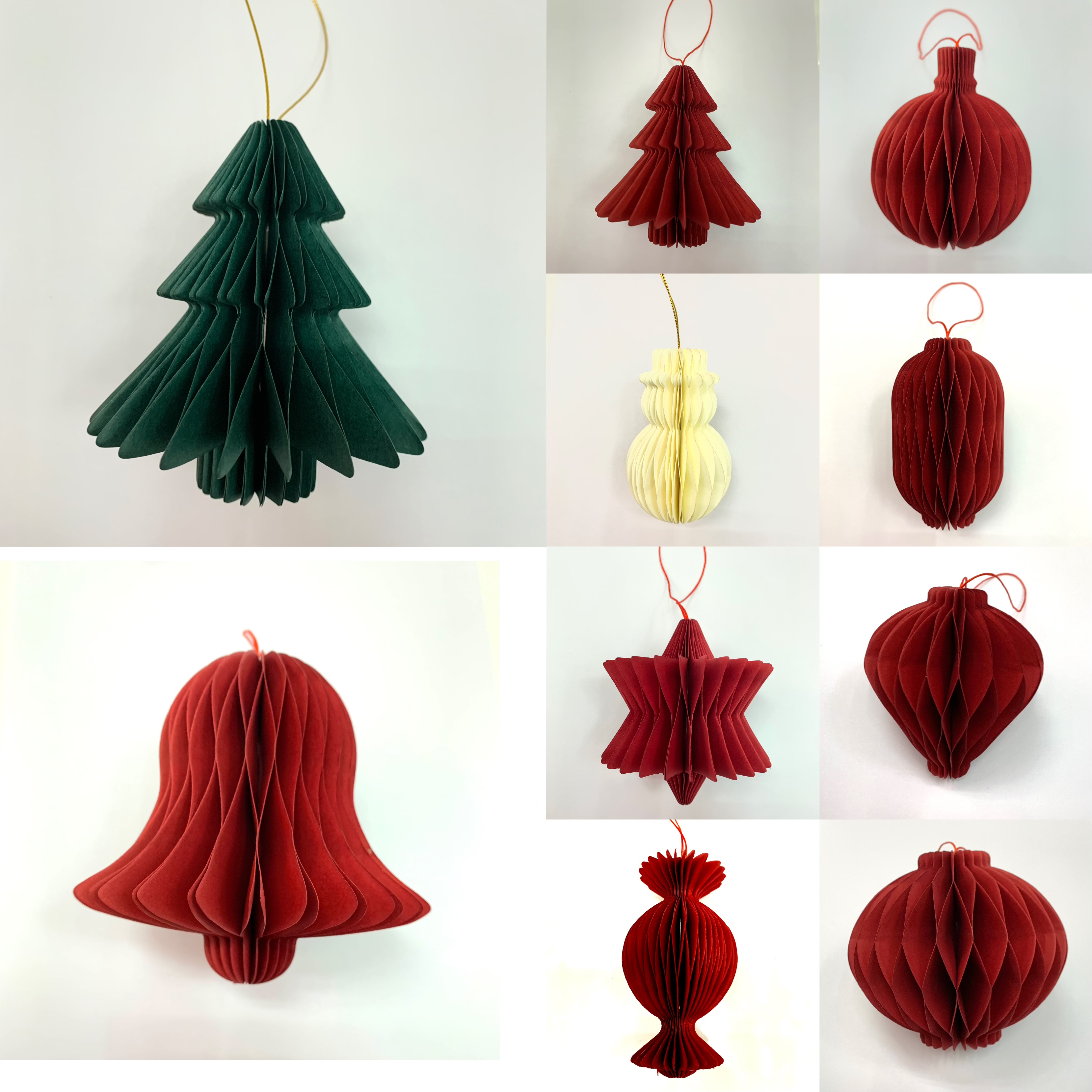 10cm厚纸蜂窝挂饰 ，圣诞挂饰，喜庆装饰，装饰品家居布置节日装饰