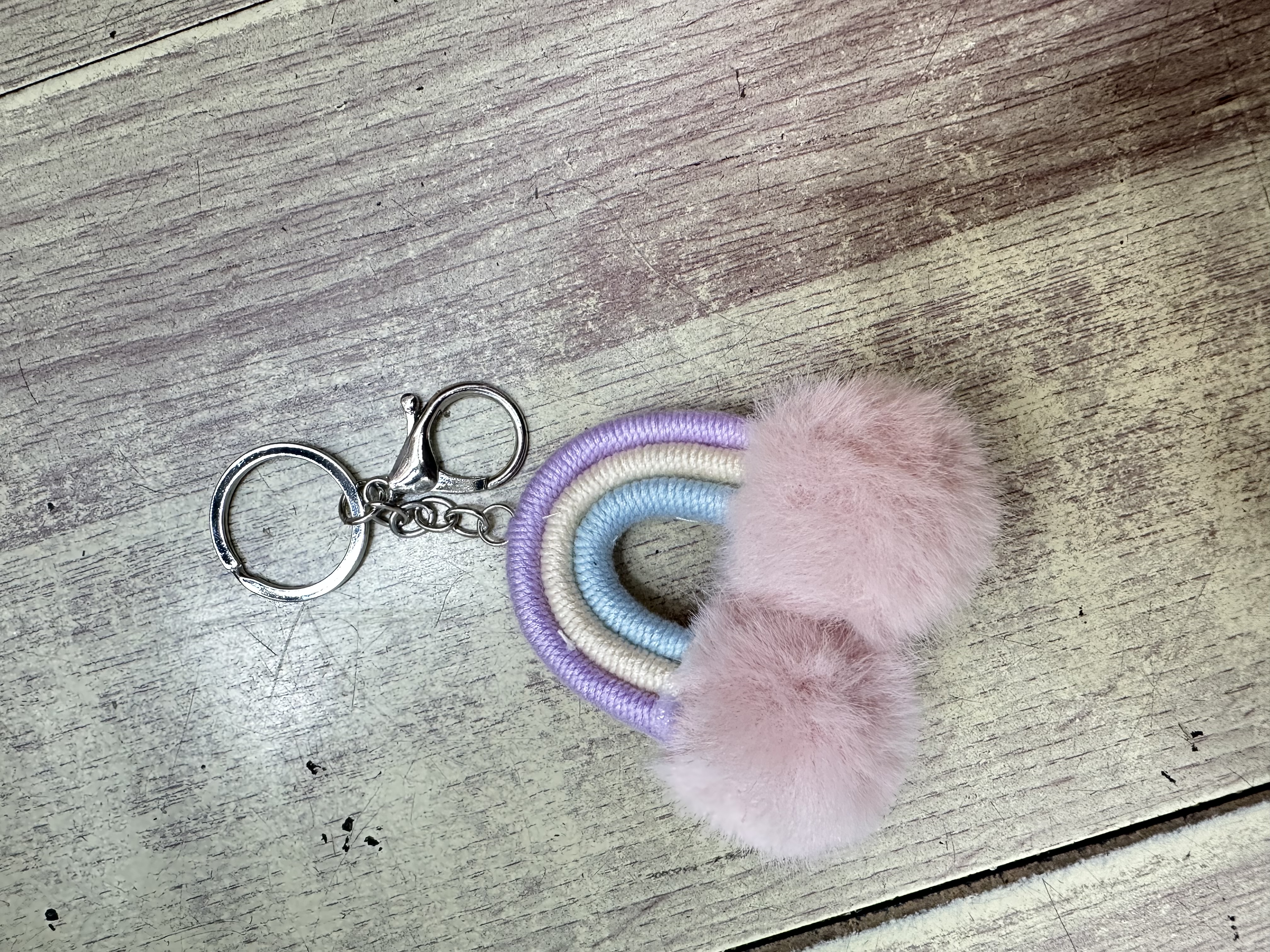 Sanrio Rex Rabbit Hairball Keychain accessory, transparent cherry bead jewelry, cute cartoon pendant gift, Rex Rabbit Hairball keychain detail image 4