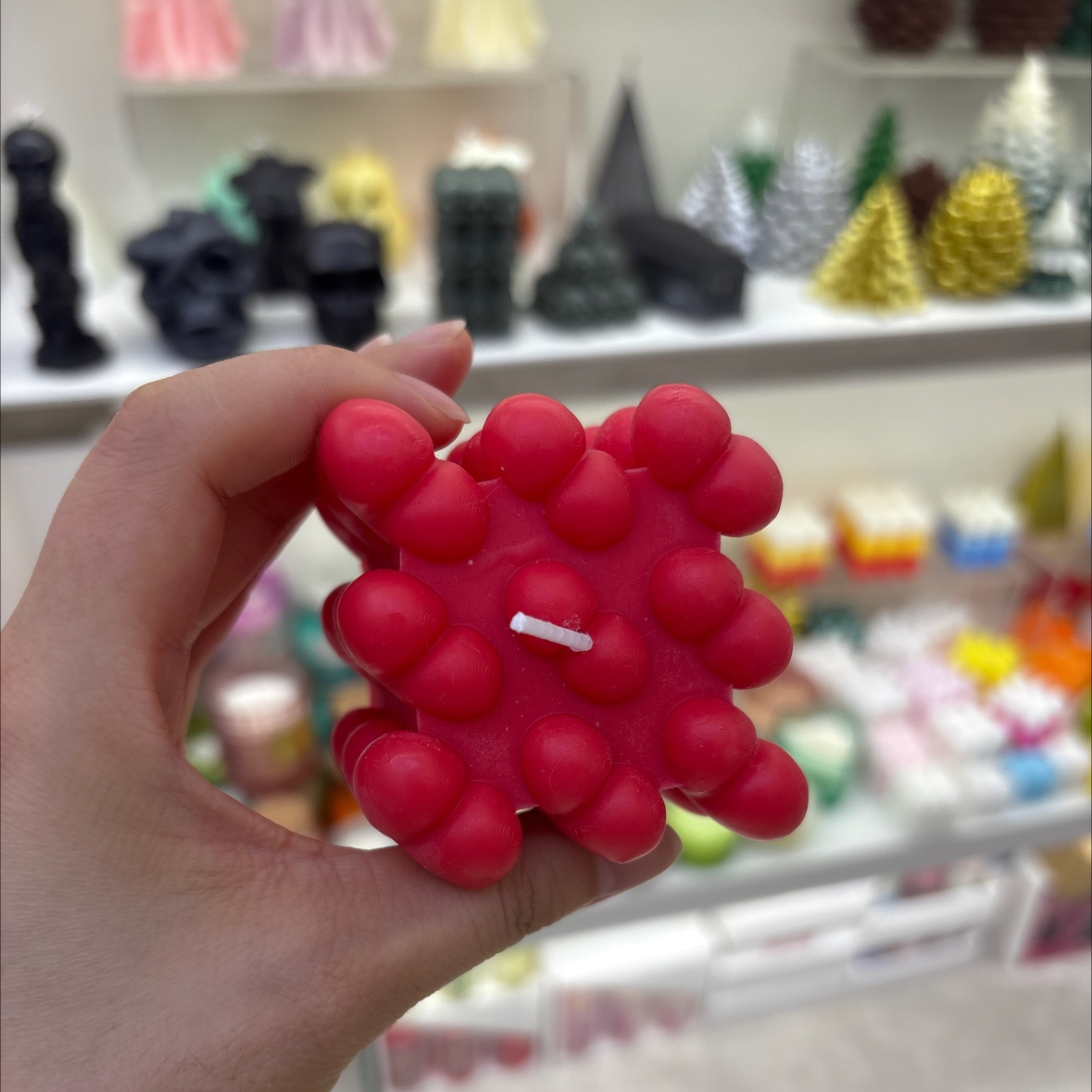 Heart-shaped Rubik's Cube scented candles, birthday party jelly candles, scented candles, decorative candles, home romantic atmosphere, party candles, party candles details Picture