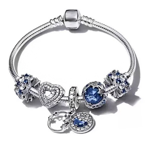 潘家简约款式  跨境直供 DIY首饰  精美女士手链礼物不锈钢项链不锈钢项链手镯图