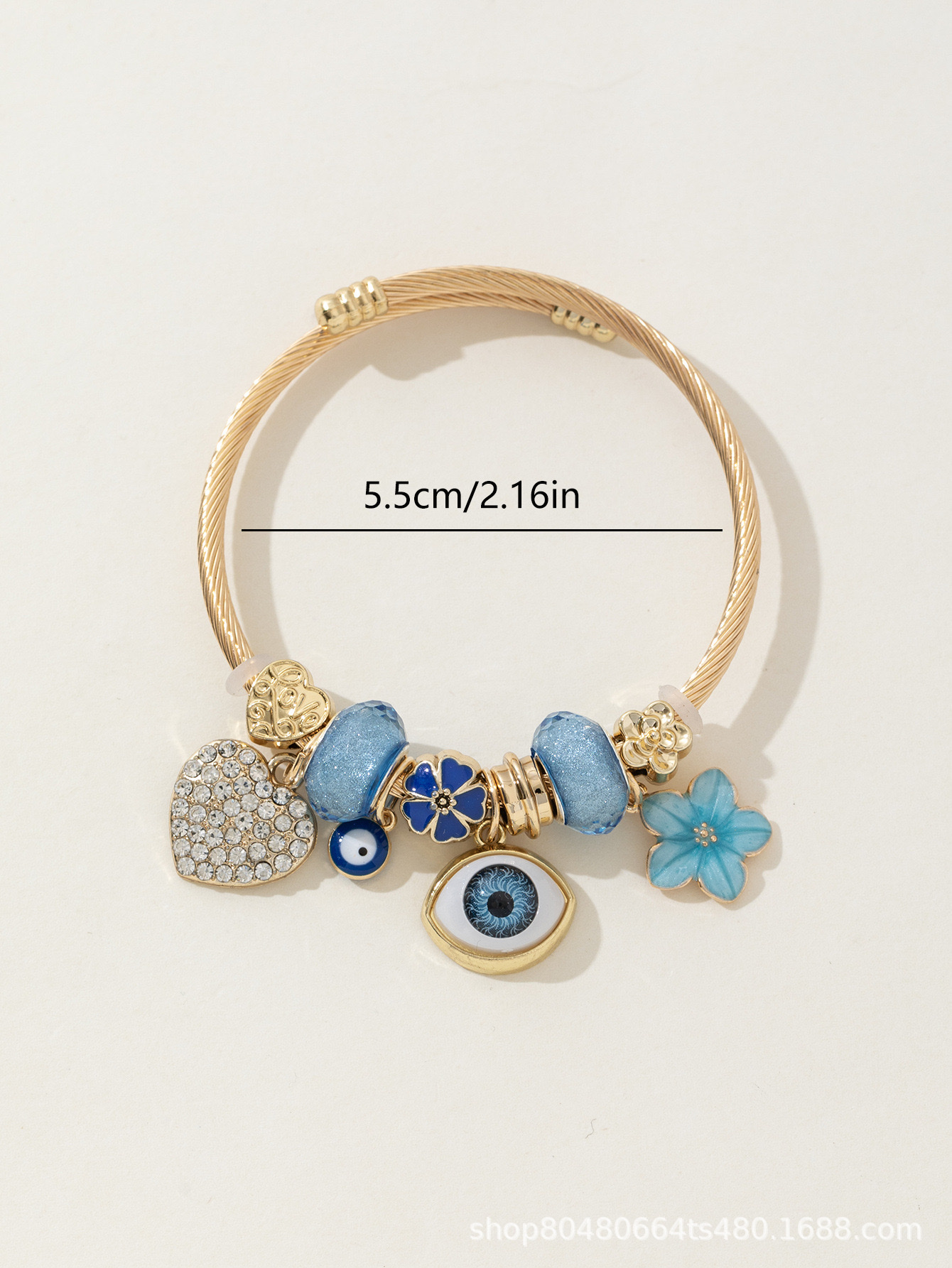 潘家手链 欧美跨境DIY串珠手镯多元素不锈钢铜合金水钻时尚首饰品 