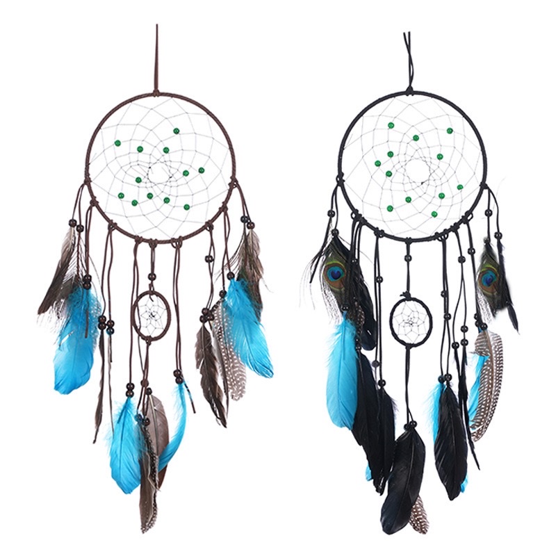 羽毛捕梦网风铃挂件家居装饰品挂饰送女生礼物捕梦网白底实物图