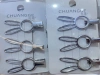 Cold style metal silver hairpin pair, 2025 new style frontal duckbill bangs clip details Picture