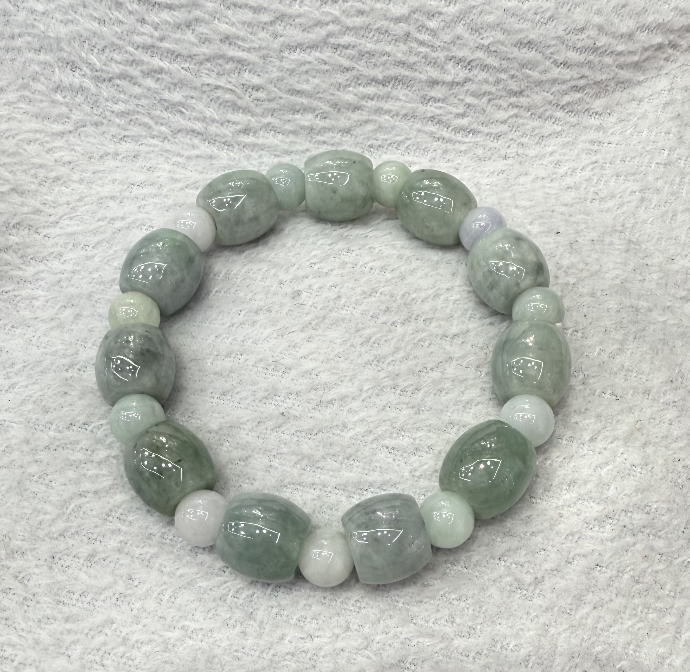 缅甸翡翠天然石A货路路通手串适合男女皆可佩戴详情图2
