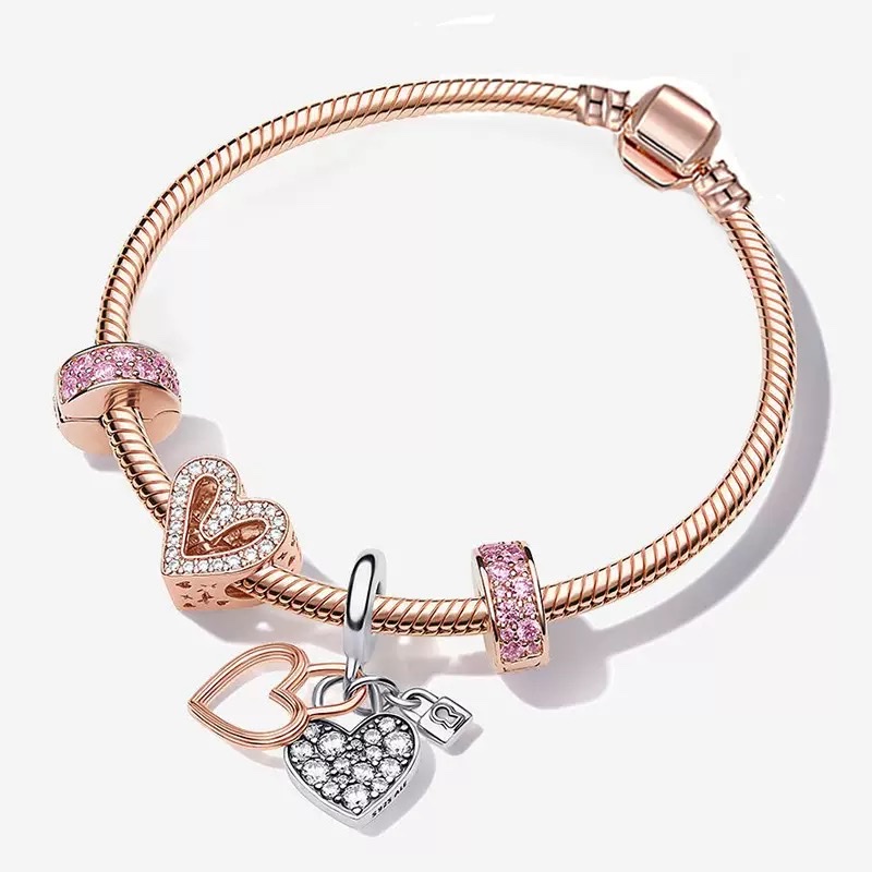 潘家简约款式  跨境直供 DIY首饰  精美女士手链礼物不锈钢项链不锈钢项链手镯详情图3