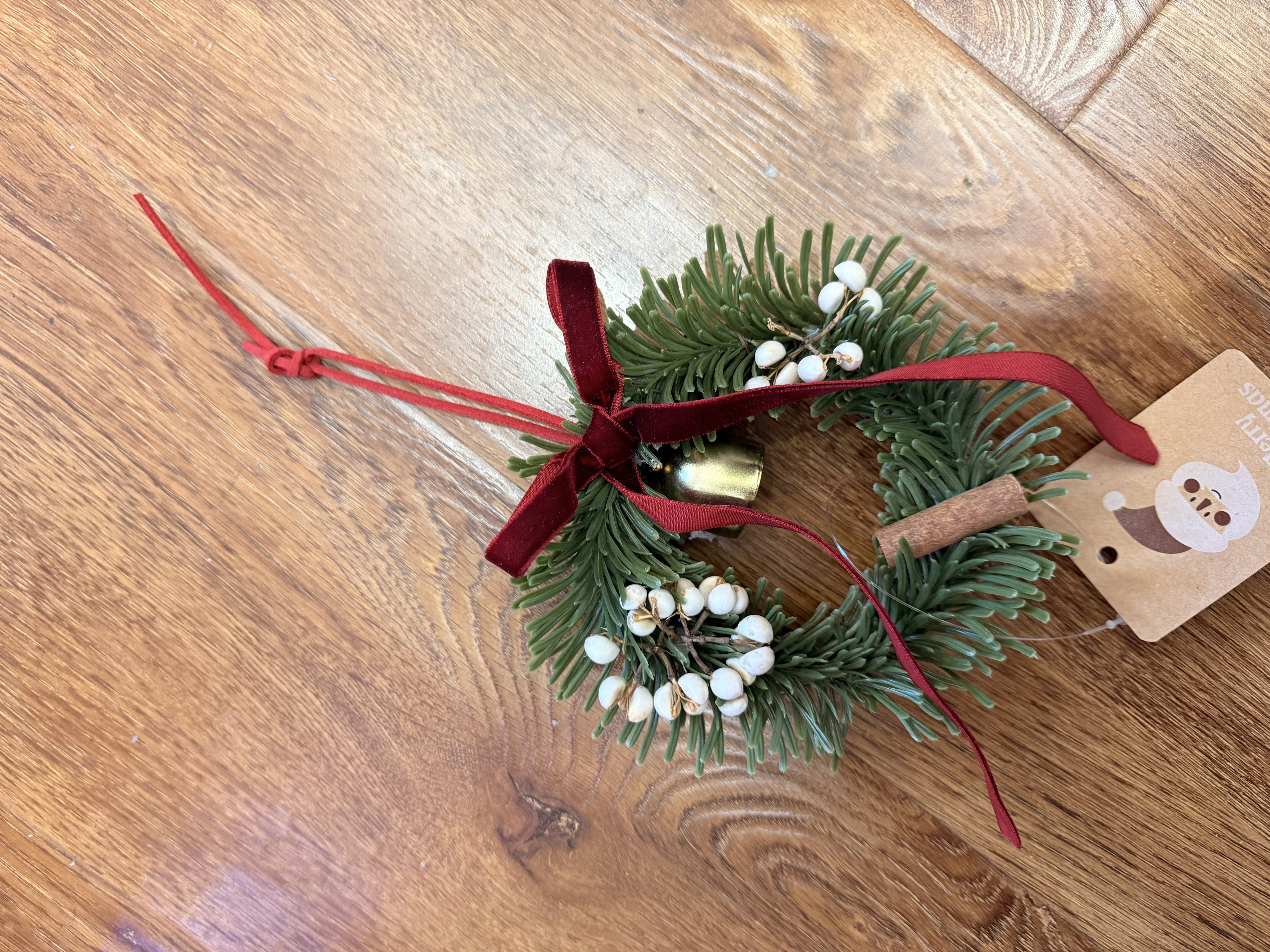 Rattan bow pendant, Christmas decoration, road decoration, festival decoration, small flower ring pendant Item Picture