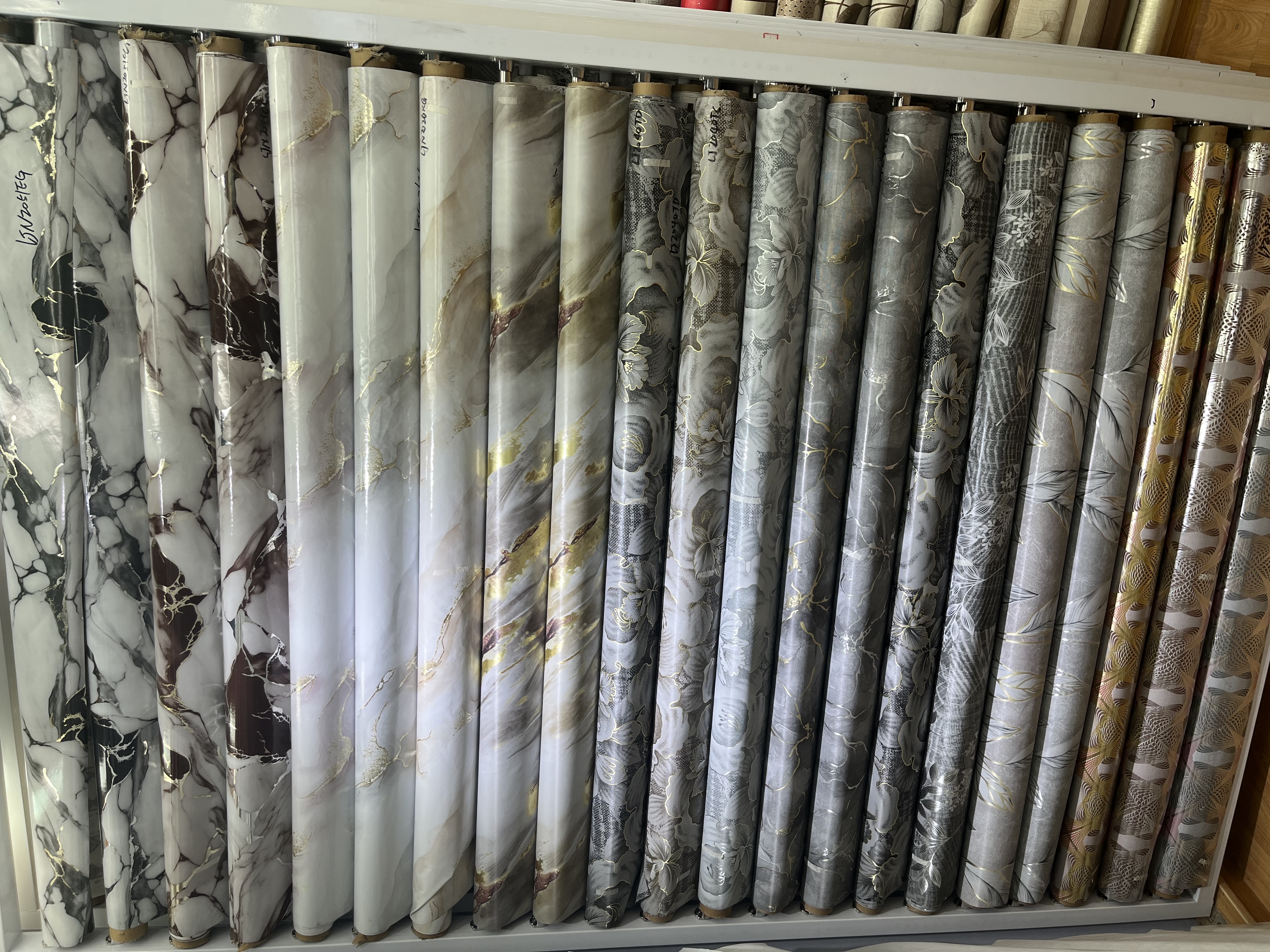 25新款热销鎏金纱线大理石纹PVC台布桌布详情图7