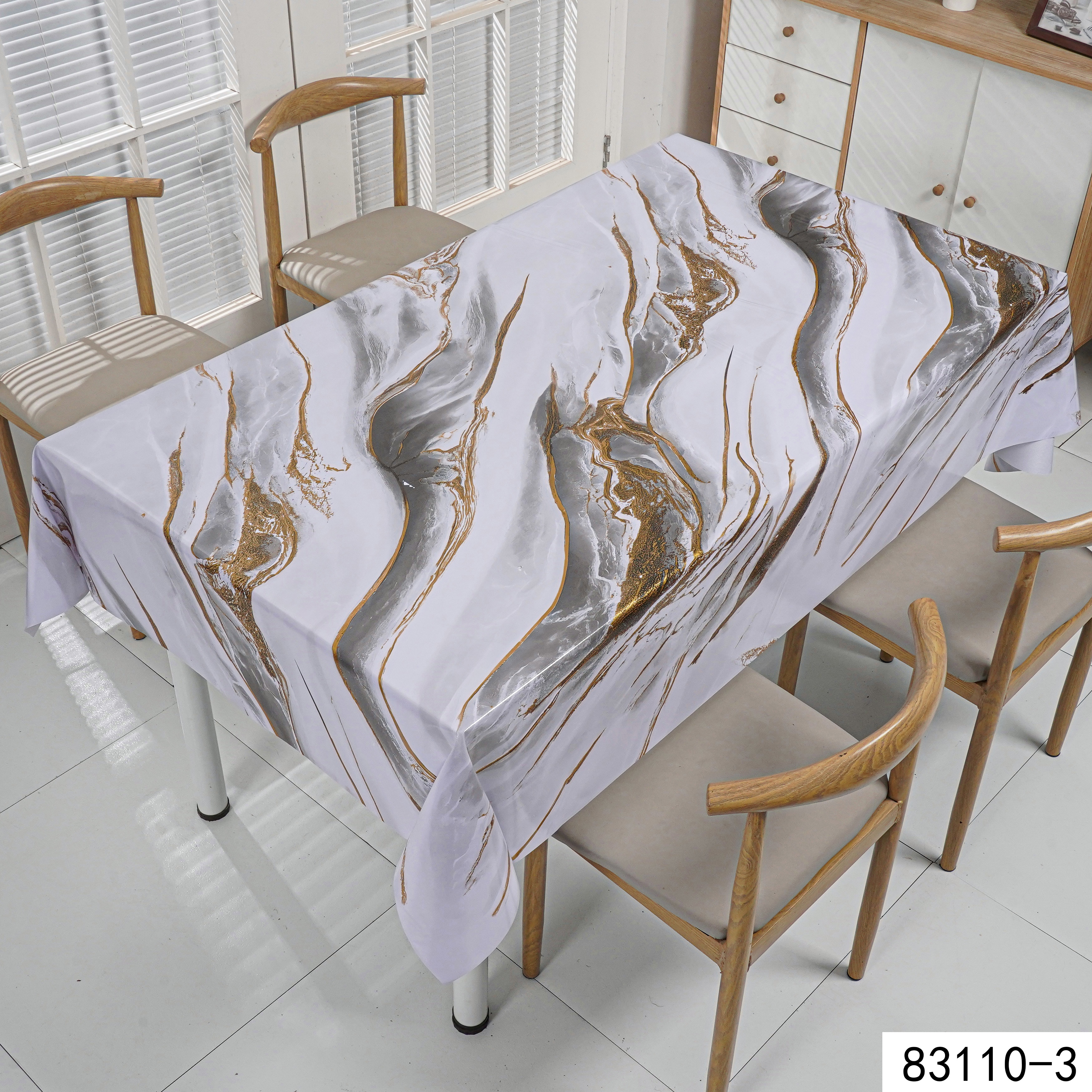 25新款热销鎏金纱线大理石纹PVC台布桌布详情图4