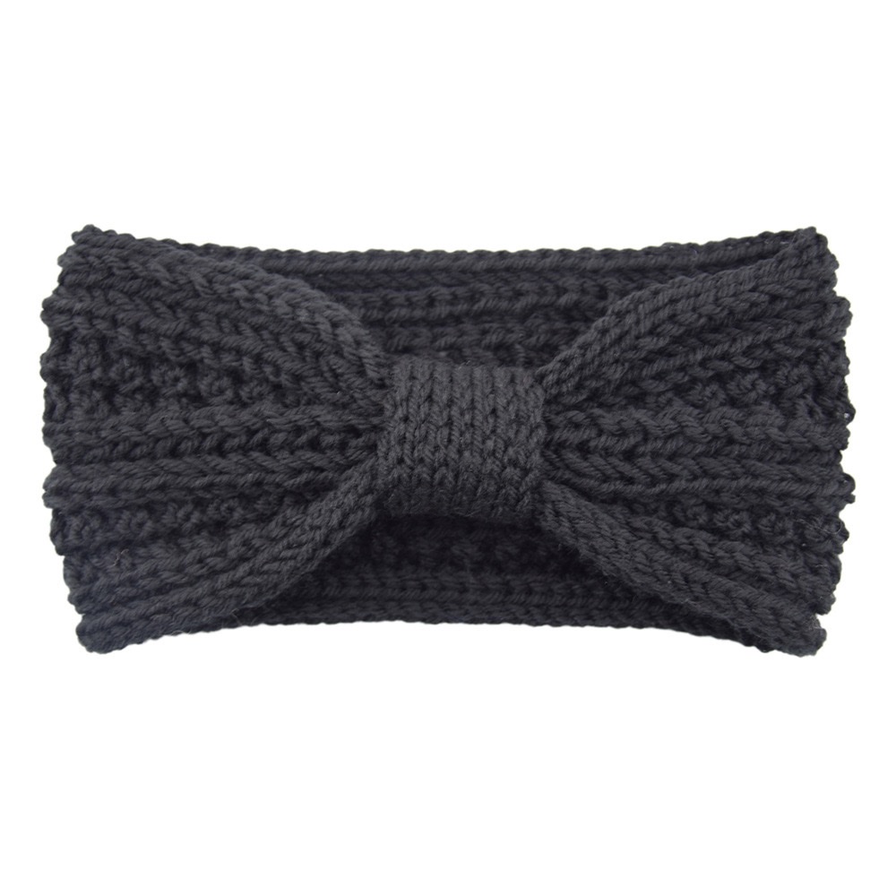 European and American knitted wheat ear bow hair band, sports headband, knotted ear-protecting headgear, handcrafted hair accessory, warm hair band detail image 5
