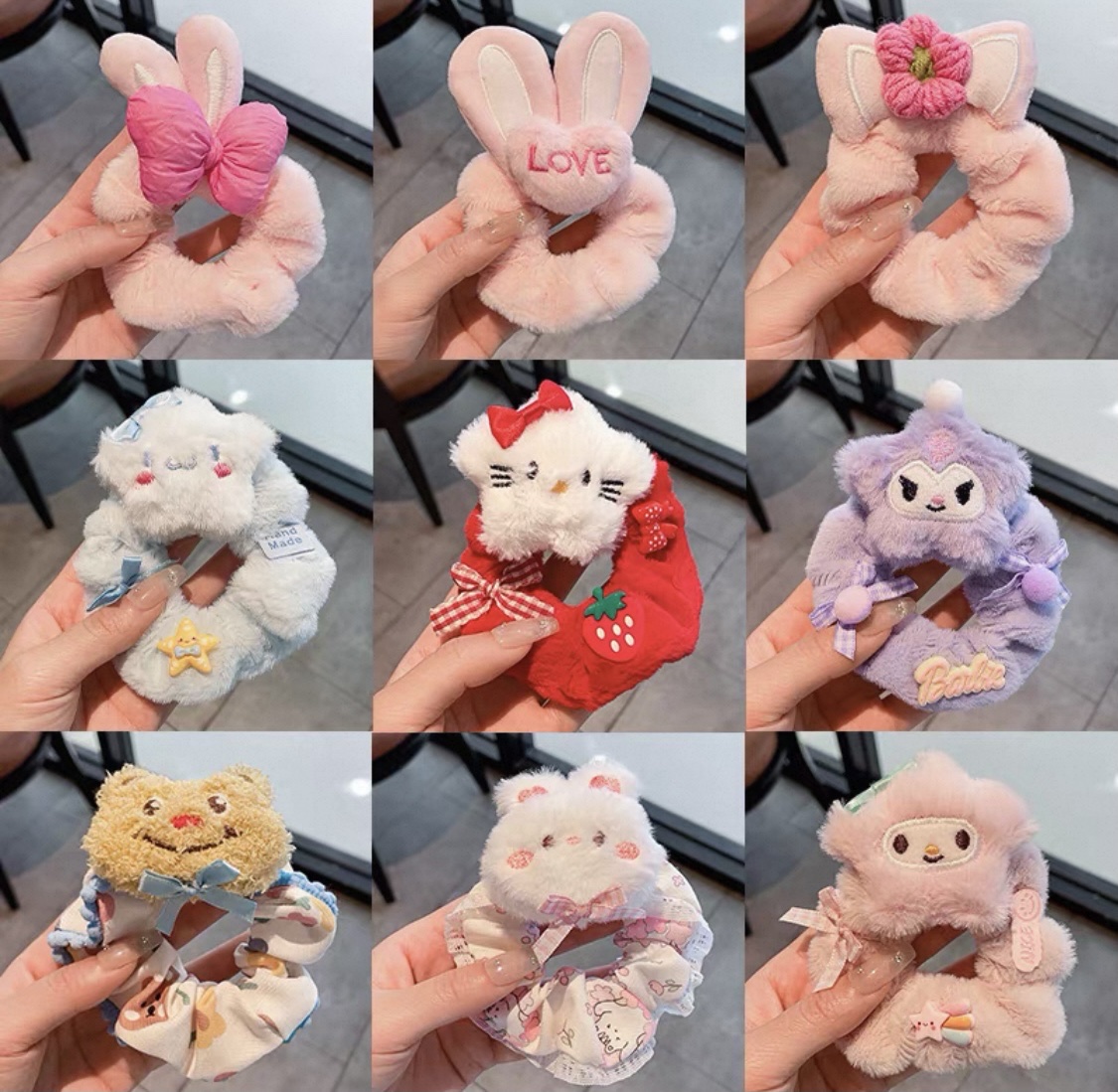 儿童卡通可爱韩版蝴蝶结大肠圈发圈发夹不伤发头绳发饰儿童发夹