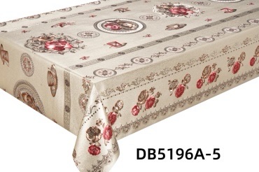 热销PVC材质金银对花台布桌布