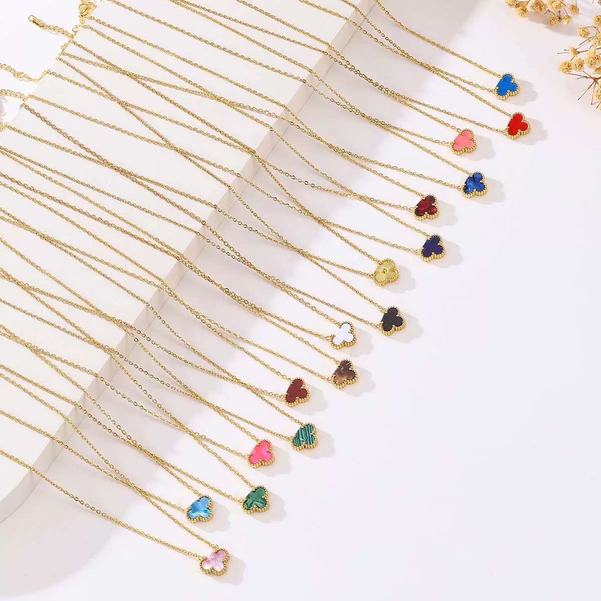 跨境热销爱心吊坠锁骨链女士情人节饰品礼物时尚项链颈链工厂直销 项链项链沙金不锈钢项链18k金饰品项链银饰沙金