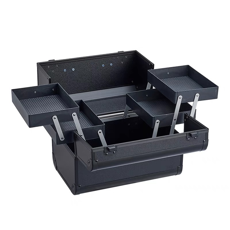 多功能专业大容量纹绣化妆品美甲美睫摆摊上门手提收纳五金工具箱产品图