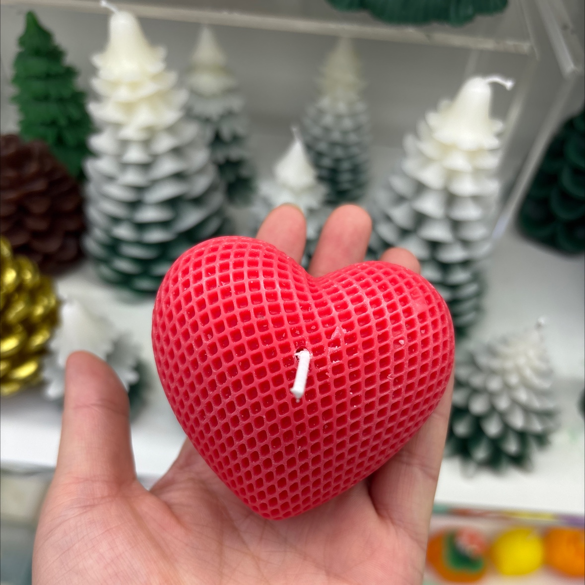 Scented candles, birthday party scented candles, decorative candles, home embellishments, gifts, decorative items, birthday candles, party candles, small red heart-shaped candles, scented candles, jelly candles Specification image